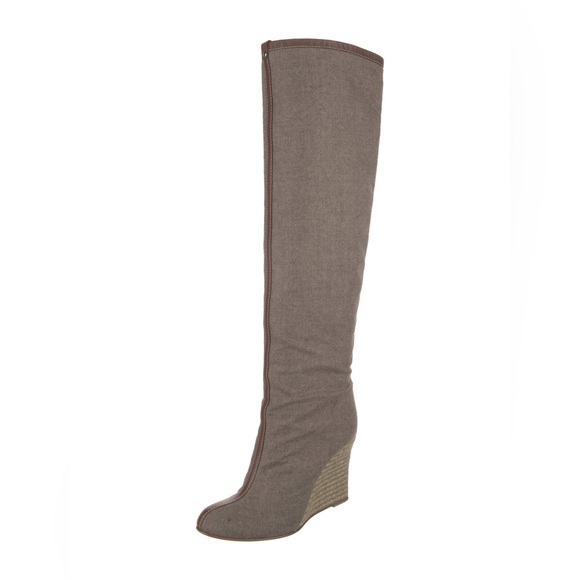 ❤️Christian Louboutin Canvas Over-The-Knee Boots❤️ - Picture 1 of 5